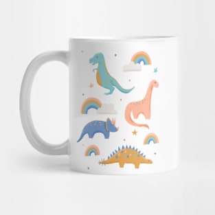 Dinosaurs + Rainbows Mug